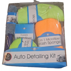 9-Piece Microfiber Car Cleaning Kit – Scratch-Free, Reusable, Washable